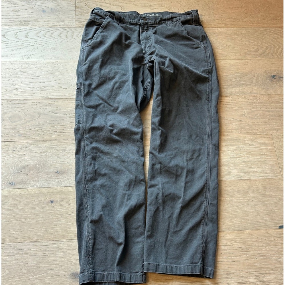 Carhartt 102291 Mens Relaxed Straight Fit Cotton Canvas Work Pants Gray 33x30